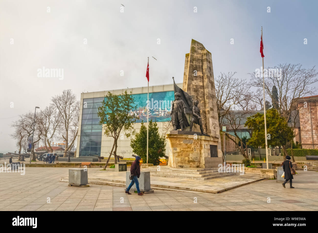 Istanbul Memoriale al Barbarossa Hayreddin Pasha in Besiktas Foto Stock