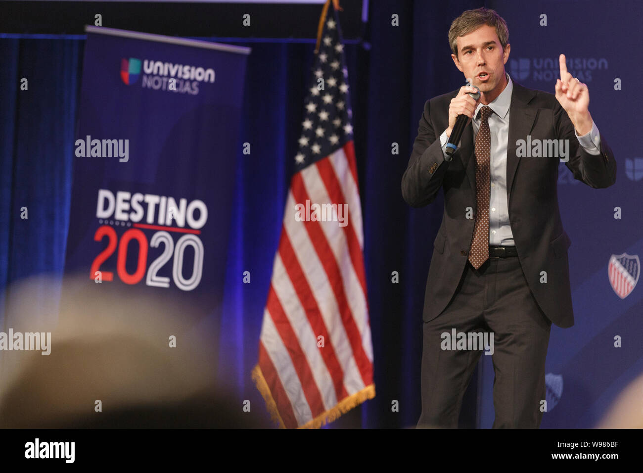 Beto O'Rourke, ex rappresentante dal Texas e 2020 candidato presidenziale democratico, parla durante un evento Foto Stock