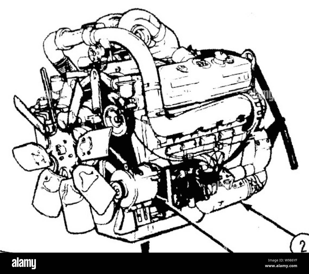 Detroit Diesel 8V92TA motore. Foto Stock