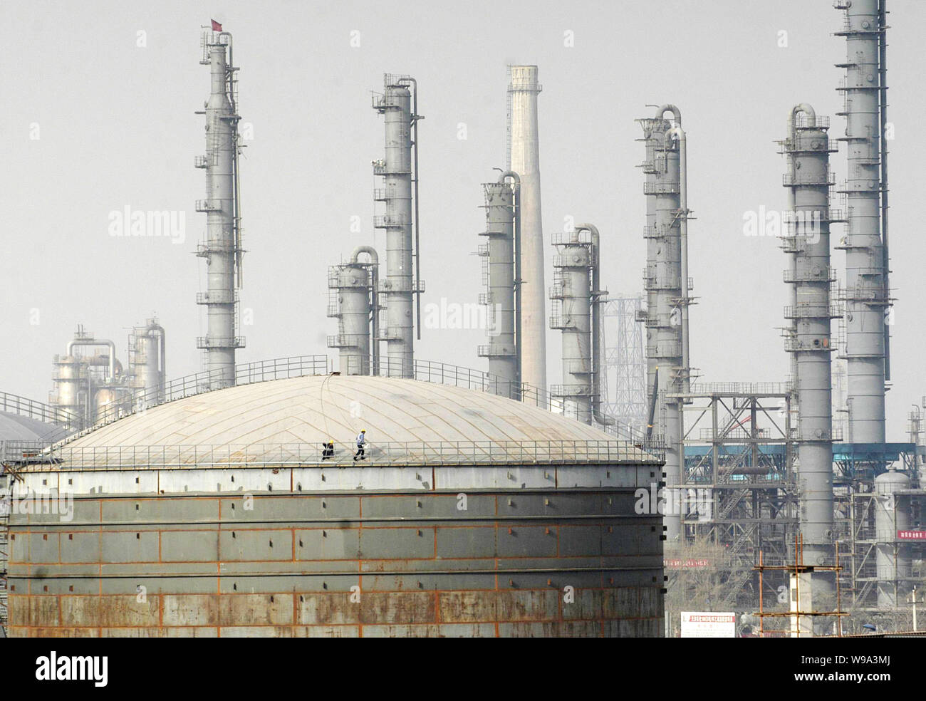 --FILE -- un impianto di etilene di Sinopec è in costruzione a Tianjin, Cina, 2 dicembre 2008. Il governo cinese è accelerare lo sviluppo Foto Stock