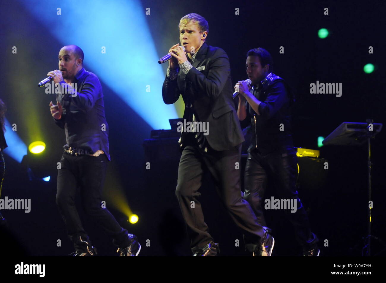 Negli Stati Uniti il gruppo pop Backstreet Boys eseguire allo Shanghai un concerto del loro tour mondiale e questo ci è, in Cina a Shanghai, 14 marzo 2010. Foto Stock