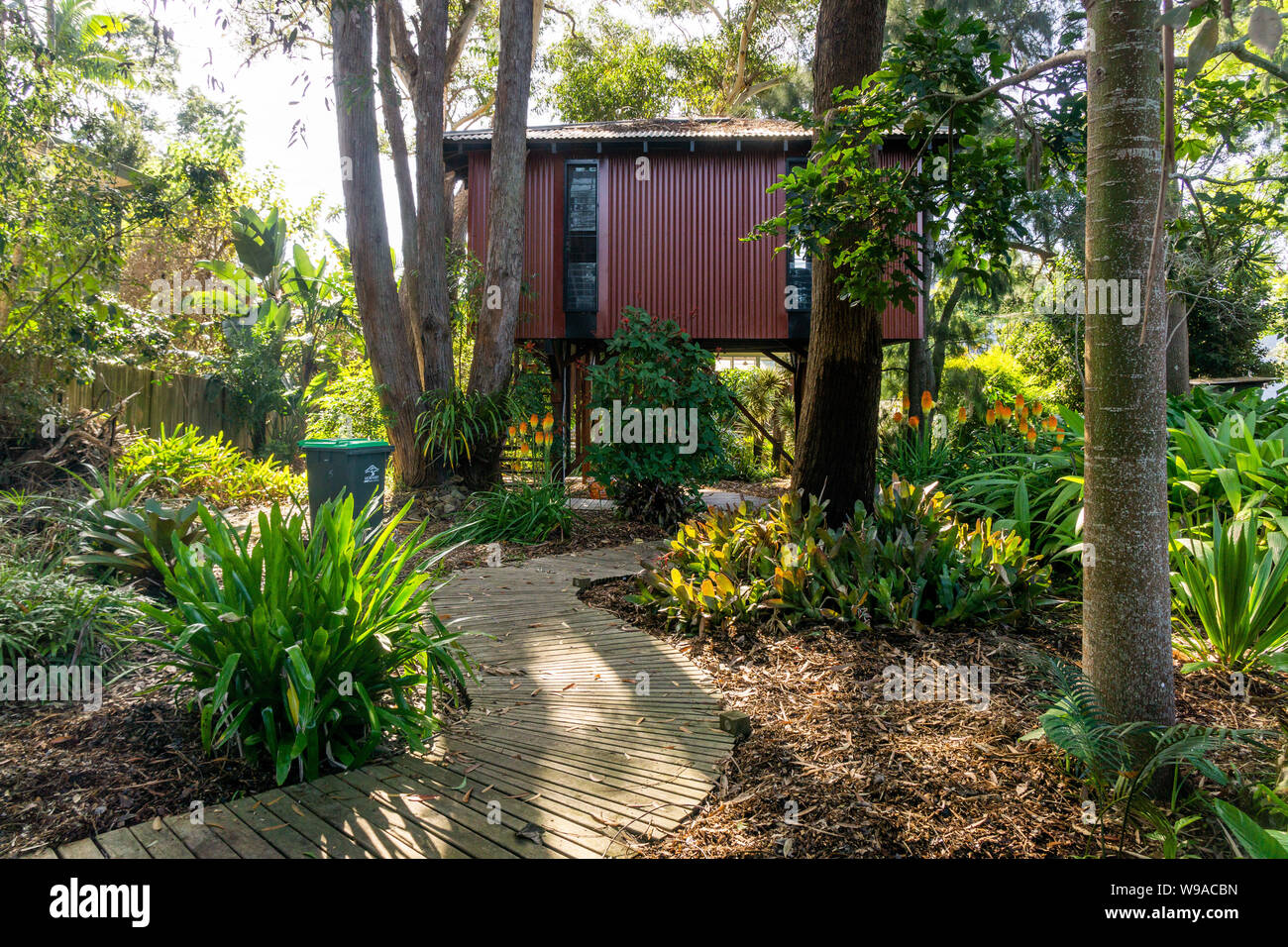 Una casa isolata su Dangar Isola, NSW Central Coast Foto Stock