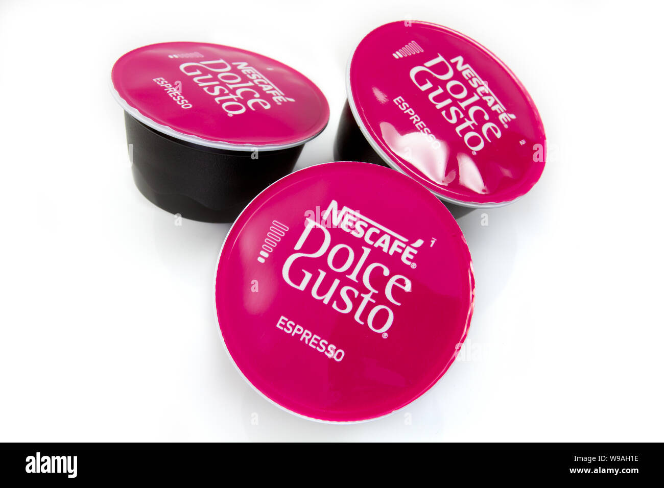 capsula di gusto dolce isolata su sfondo bianco Foto Stock