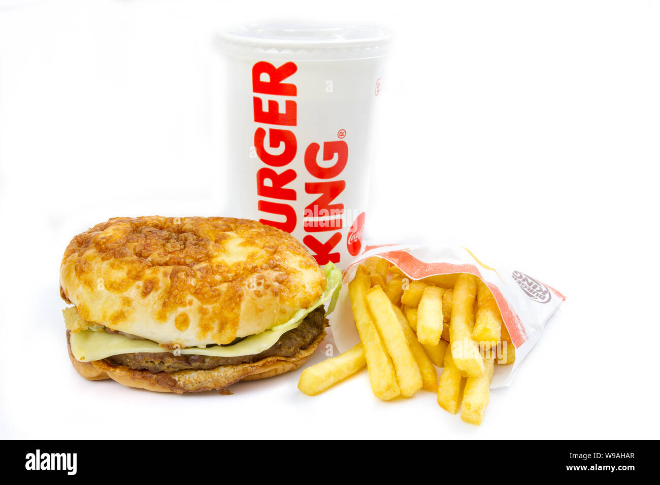 Burger King menu Foto Stock