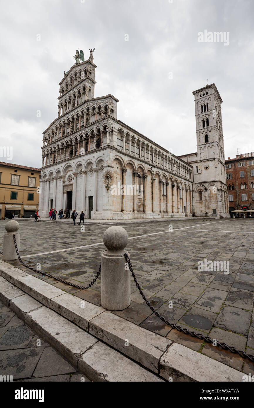 Chiesa di San Michele in Foro /Chiesa di San Michelle, Lucca, Tuscana/Italia Foto Stock