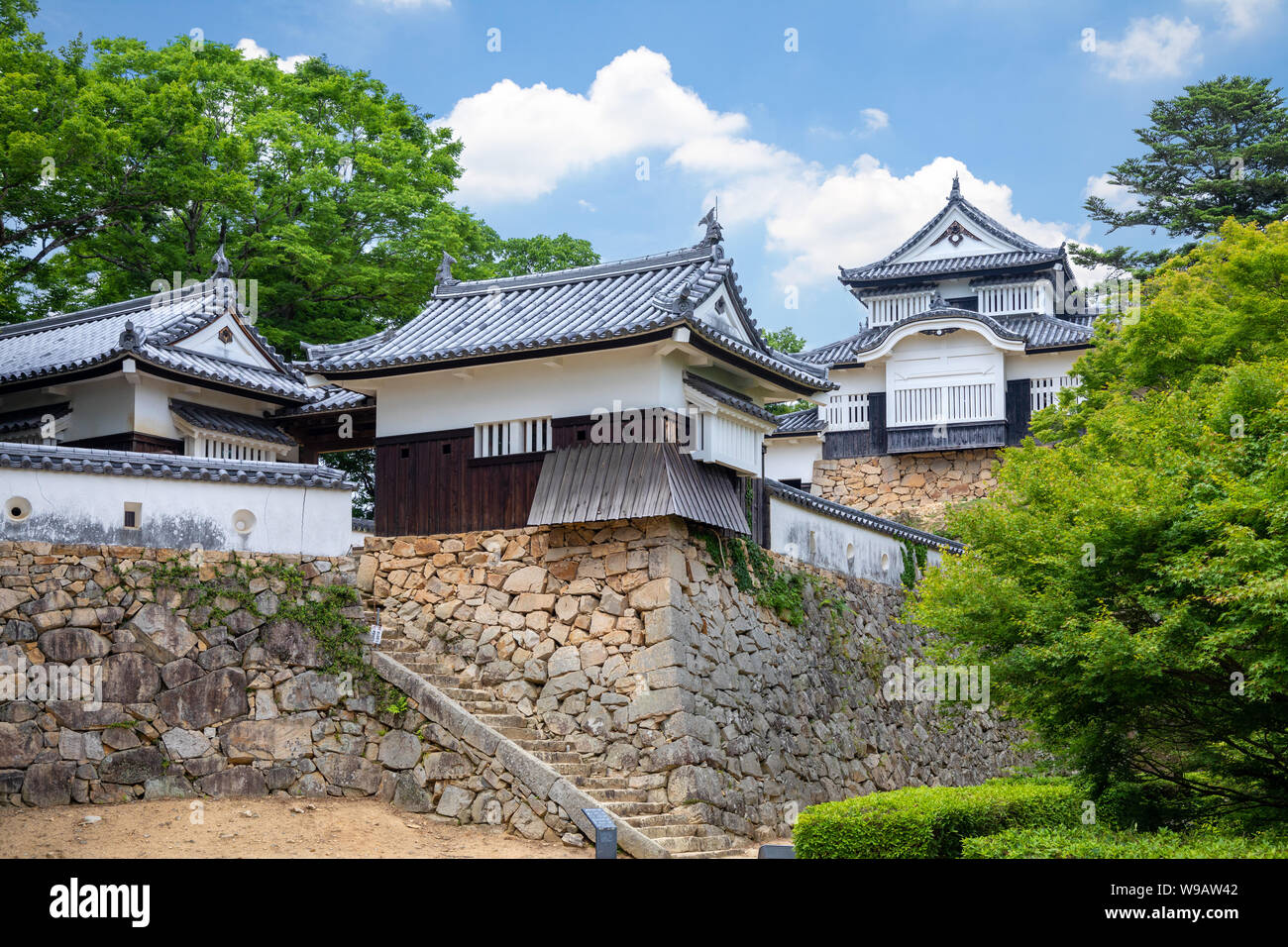 Bitchu il Castello di Matsuyama e in Takahashi, Okayama, Giappone Foto Stock