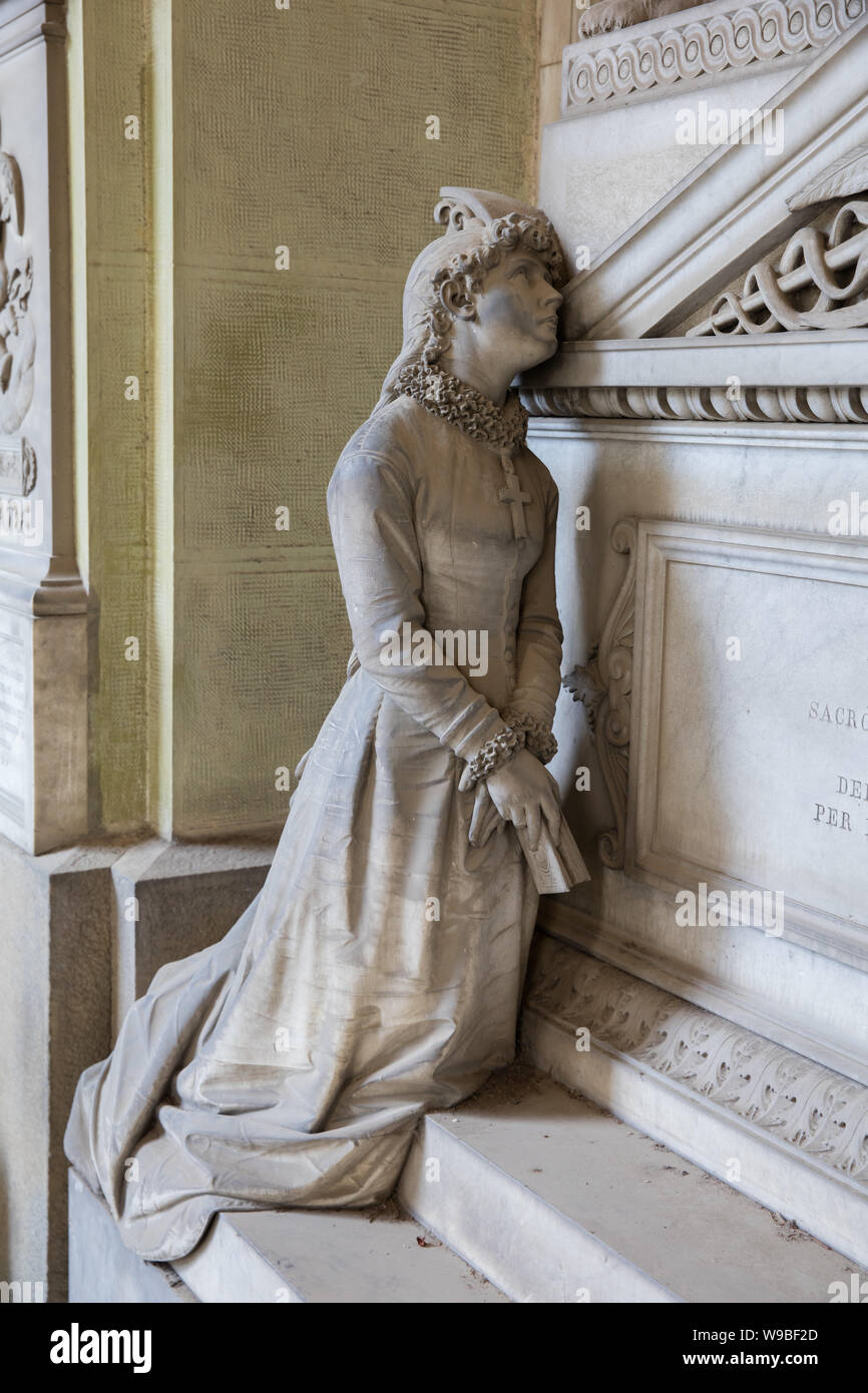 Statue del cimitero monumentale di Staglieno, Genova, Italia Foto Stock