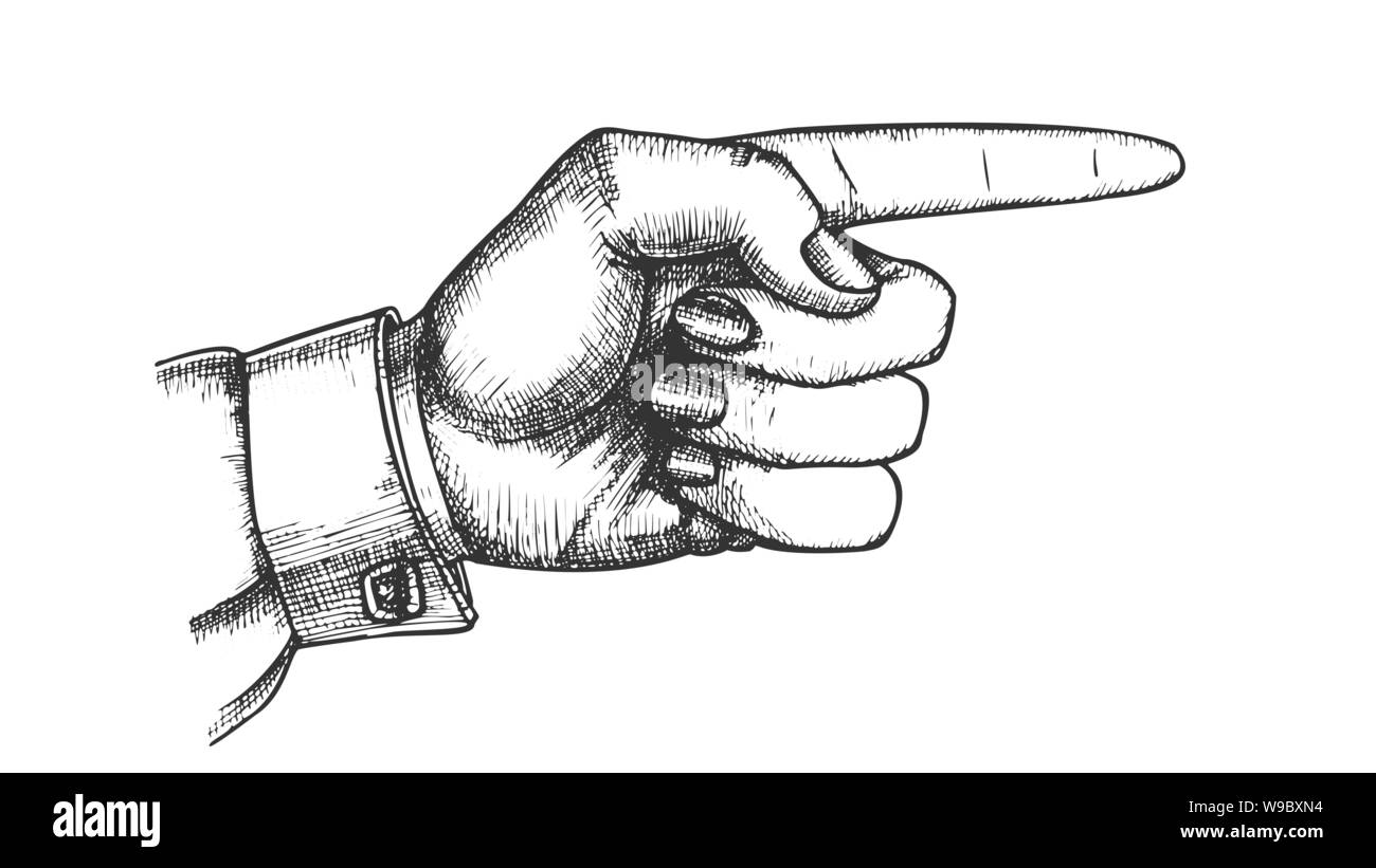 Femmina il puntatore a forma di mano che mostra dito di vettore di movimento Illustrazione Vettoriale