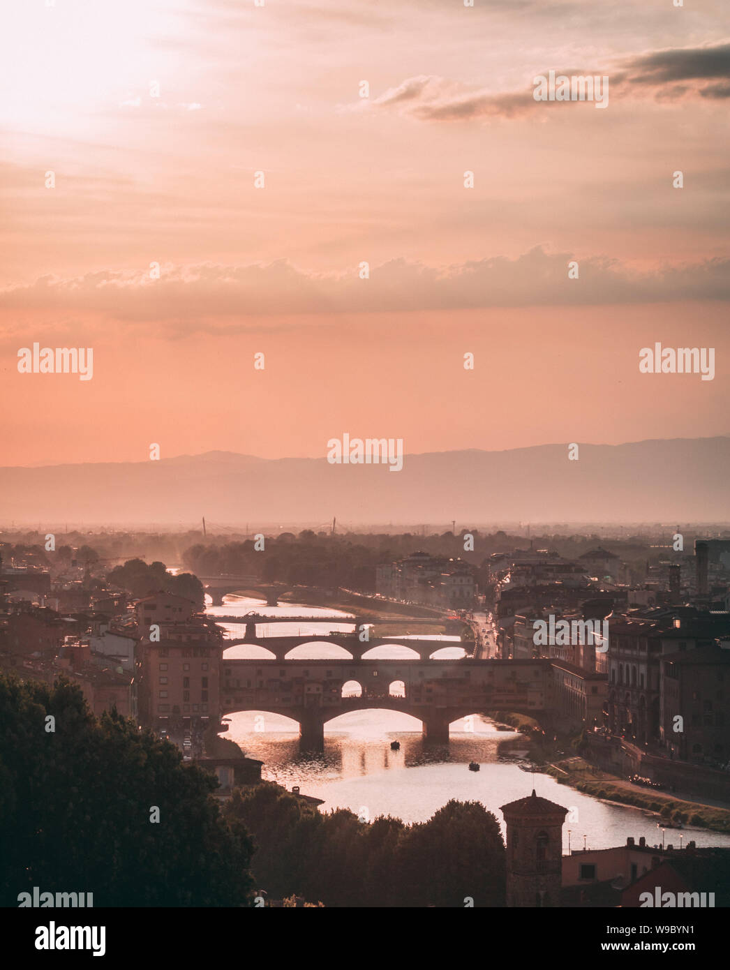 Una vista perfetta lungo Foto Stock