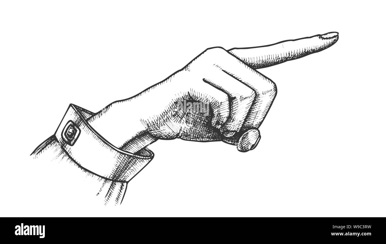 Femmina dito mano mostra scelta vettore di movimento Illustrazione Vettoriale