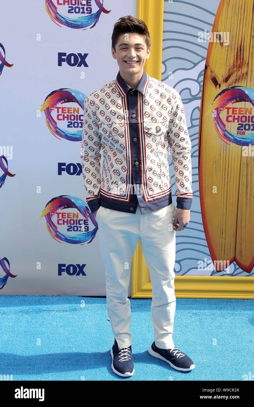 Aser Angelo presso gli arrivi per Teen Choice Awards 2019, il Hermosa Beach Pier, Hermosa Beach, CA 11 agosto 2019. Foto di: Priscilla concedere/Everett Collection Foto Stock