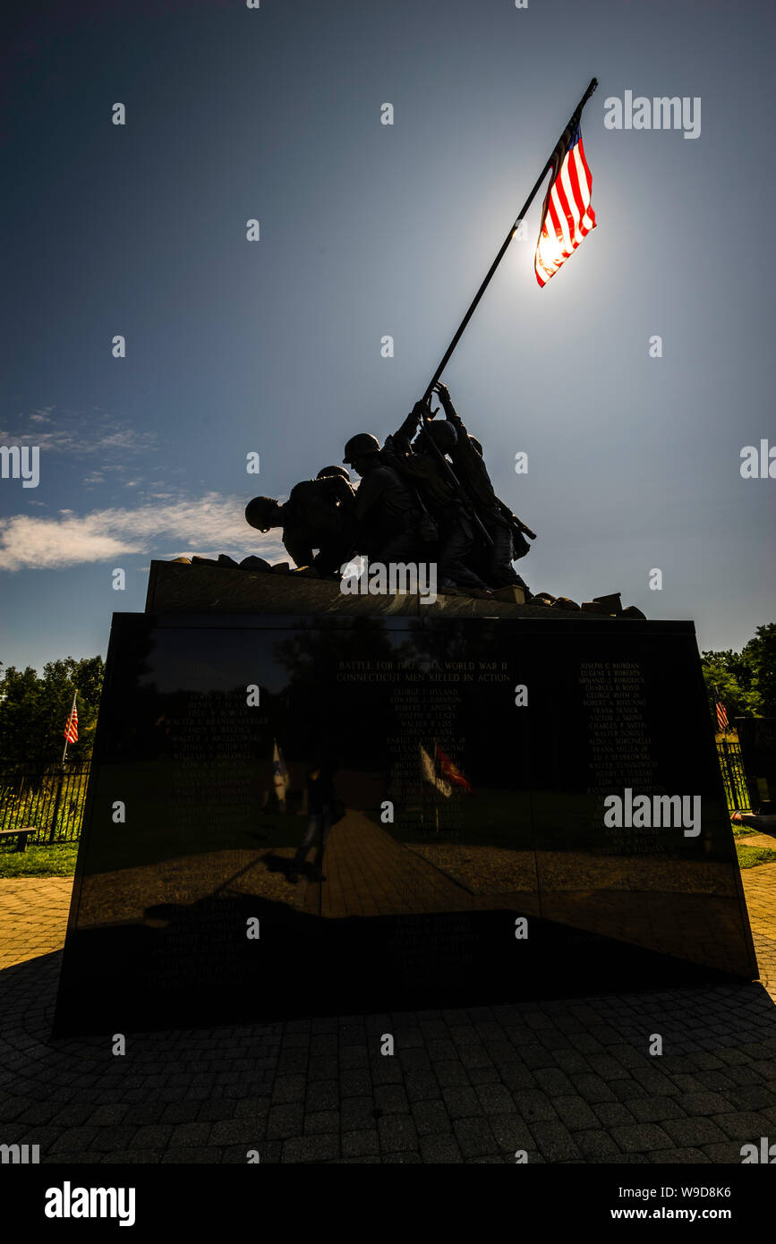 Nazionale di Iwo Jima Memorial   Newington, Connecticut, Stati Uniti d'America Foto Stock