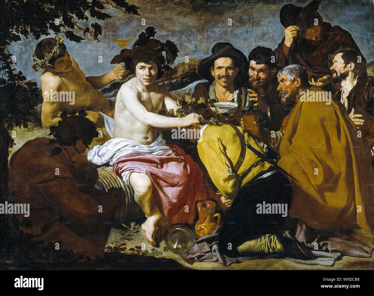 Diego Velázquez, pittura barocca, il Trionfo di Bacco, 1628-1629 Foto Stock