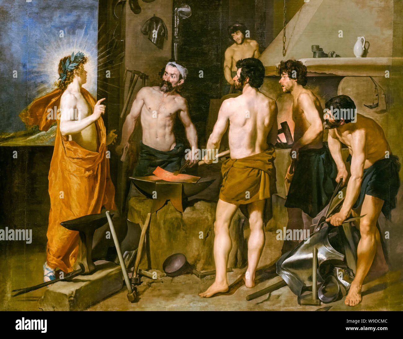 Diego Velázquez, Apollo nella Forge di Vulcan, pittura barocca, 1630 Foto Stock