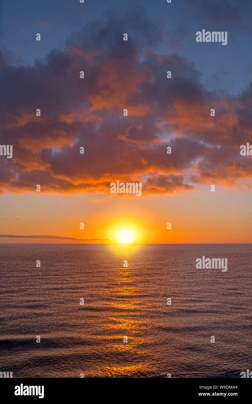 Tramonto sul mare Foto Stock