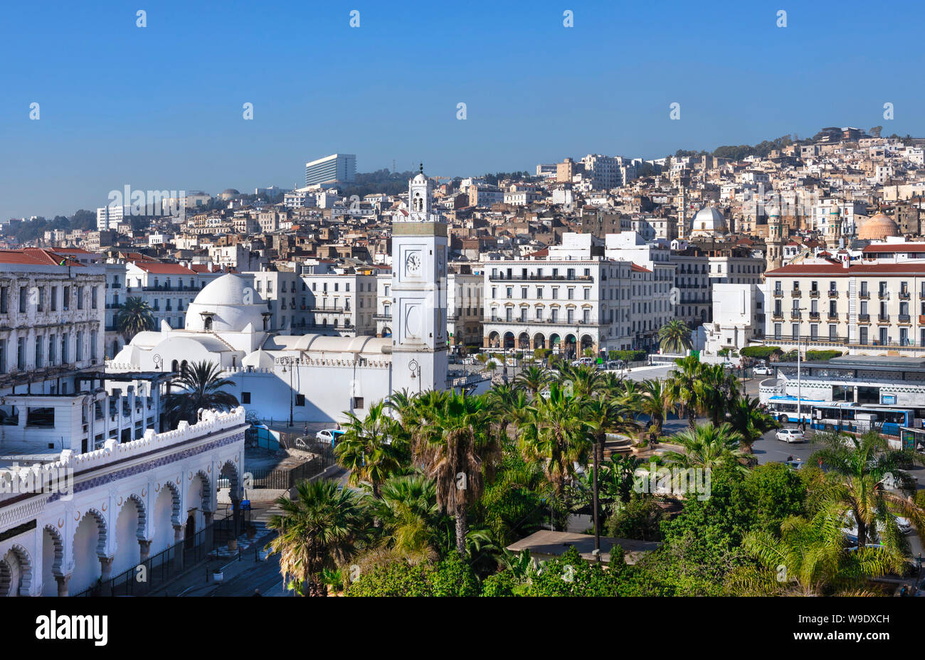 Algeria, Algeri,, Piazza Martiri, Djemaa El-Djedid moschea, UNESCO Foto Stock