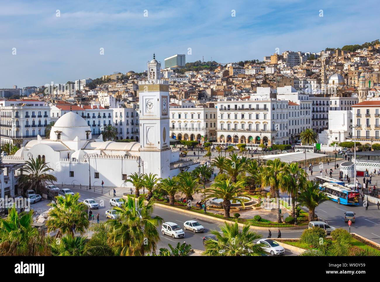 Algeria, Algeri,, Piazza Martiri, Djemaa El-Djedid moschea, UNESCO Foto Stock