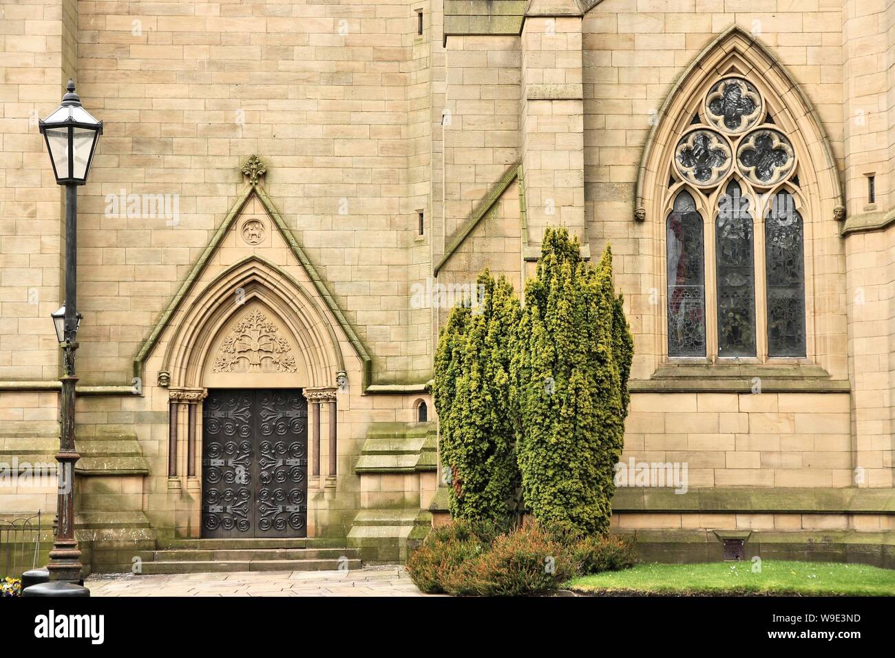 Bolton Chiesa Parrocchiale (la chiesa di San Pietro) - Monumento nazionale sulla lista del patrimonio per l'Inghilterra. Foto Stock