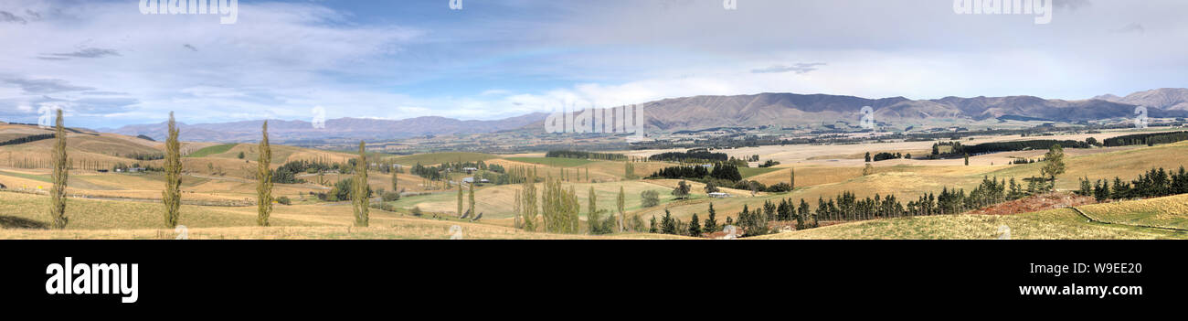 Un panorama di Nuova Zelanda campagna Foto Stock