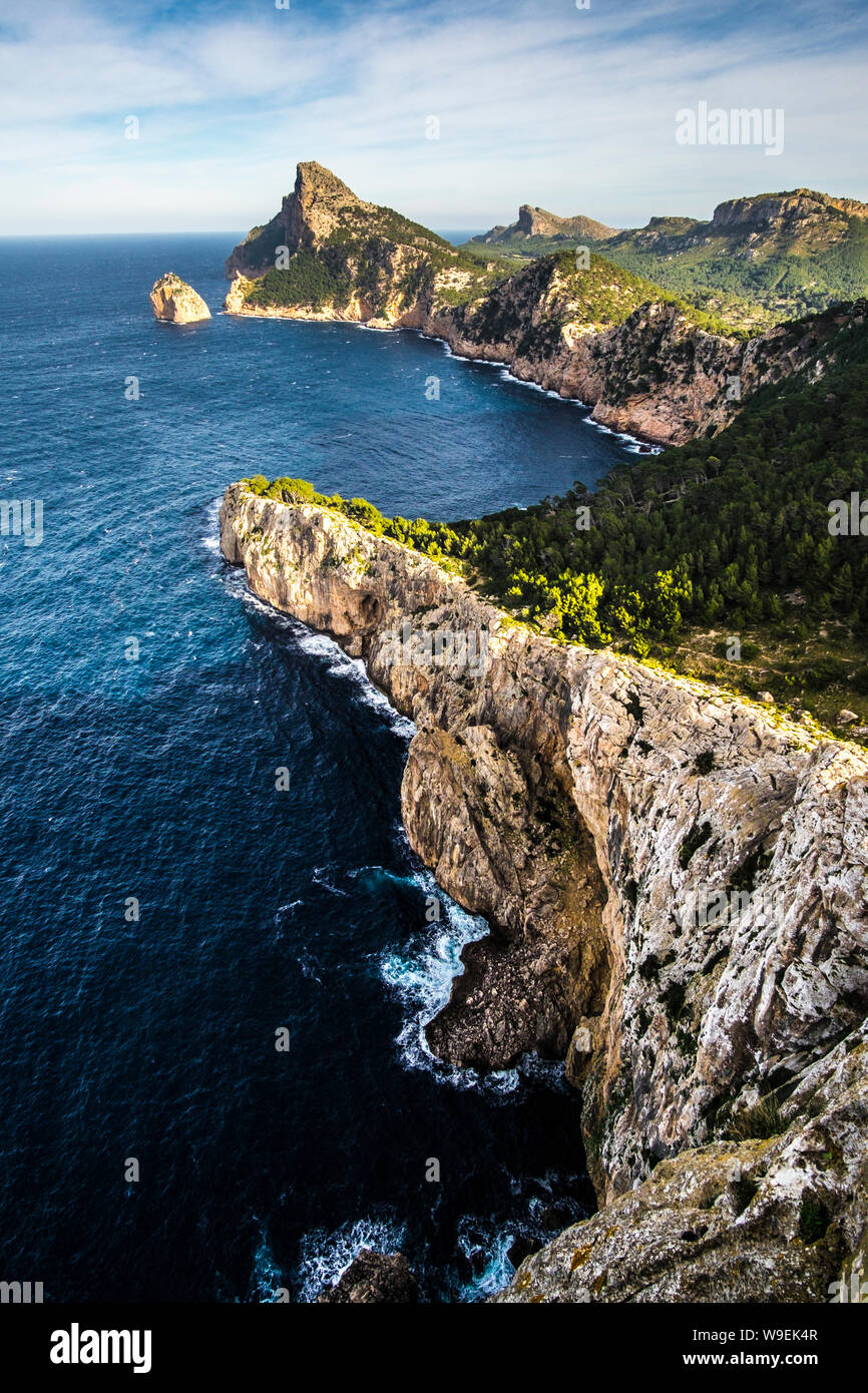 Cap de Formentor penisola a Mallorca, Spagna Foto Stock