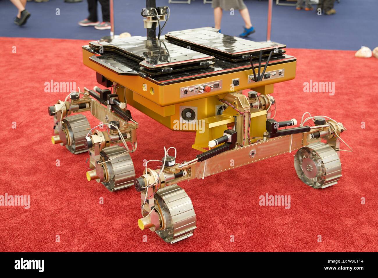 ExoMars Rover sul display nella zona di Techno al 2019 Royal International Air Tattoo Foto Stock