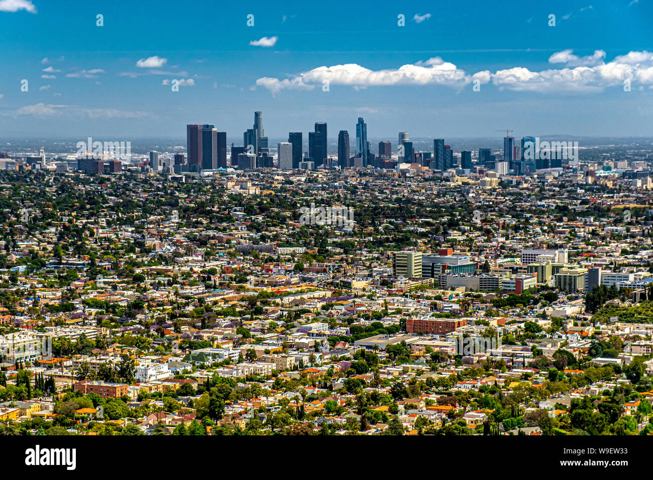 Vista di Los Angeles skyline, CALIFORNIA, STATI UNITI D'AMERICA Foto Stock