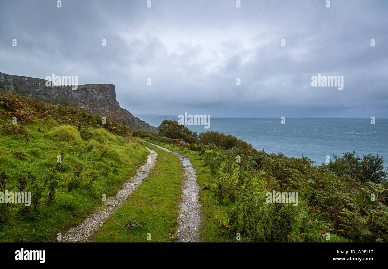 Luogo spettacolare a Murlough Bay presso la costa di Antrim Foto Stock