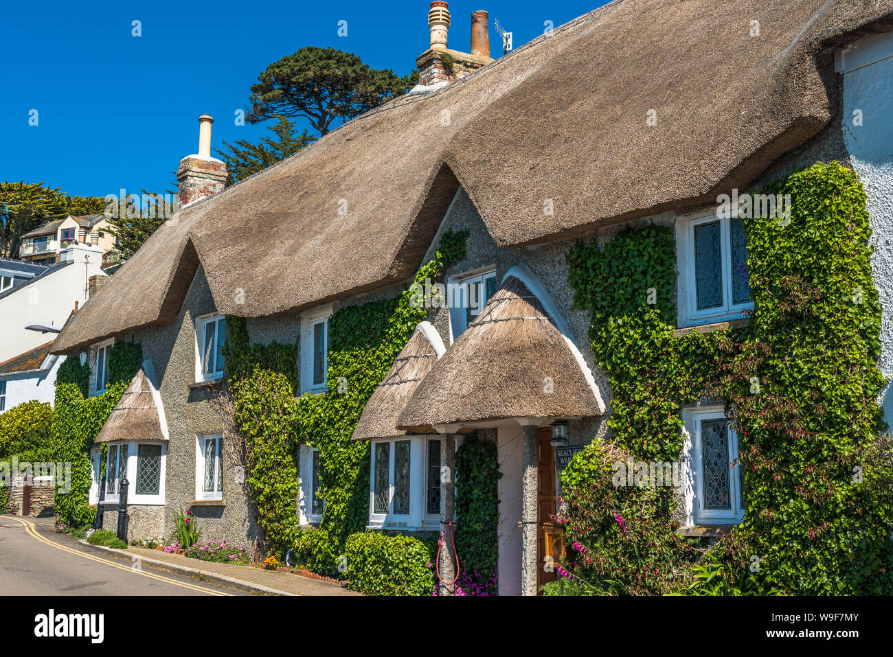 Il pittoresco villaggio di St Mawes sulla penisola di Roseland vicino a Falmouth in Cornovaglia, Inghilterra, Regno Unito. Foto Stock