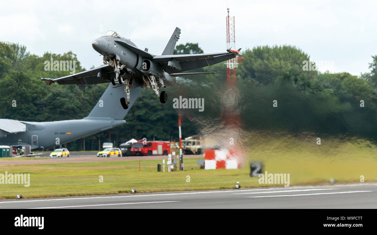 Finnish Air Force F/A 18C Hornet presso il Royal International Air Tattoo 2019 Foto Stock