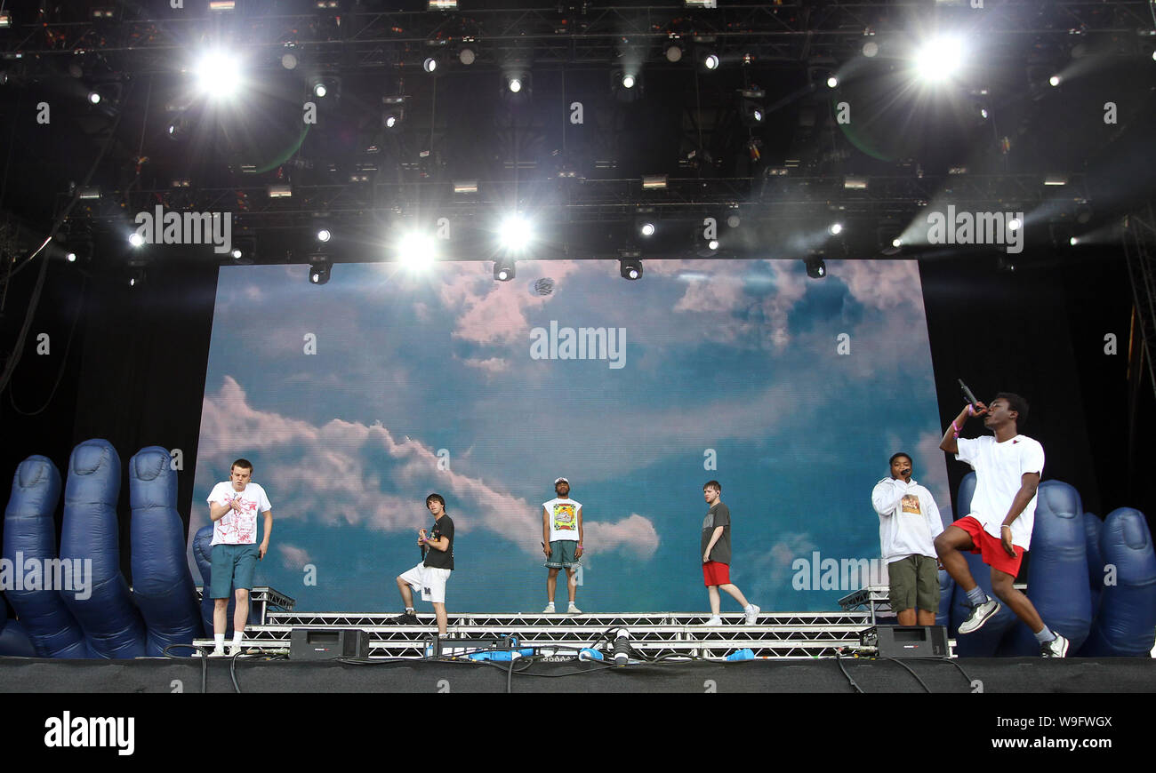 Giorno due immagini di Lovebox festival Festival a Gunnersbury Park a Londra il sabato 13 luglio 2019 (foto di Ian Bines/WENN) dotata di: brockhampton dove: Londra, Regno Unito quando: 13 lug 2019 Credit: WENN.com Foto Stock