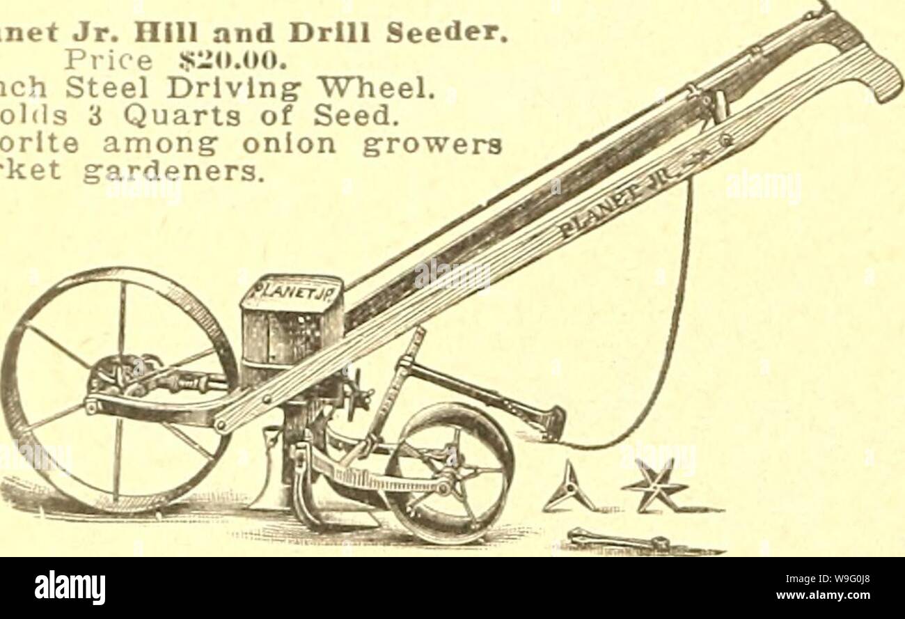 Archivio immagine dalla pagina 87 della Currie's farm e giardino annuale. Currie's farm e giardino : annuale Primavera 1926 curriesfarmgarde19curr 9 Anno: 1926 ( Jr. combinati Hill e er e doppia e tallone Hoe, Cultl- nd aratro, $23.00. mblned macchina è in- r giardinieri che hanno ough acri in cropa ble Zappa ruota per essere od un vantaggio e ancora preferisce non acquistare seminatrici e ruota le zappe separatamente. Contiene 2 Mi qt di sementi, telaio in acciaio. So. S Pianeta Jr. Hill e praticare una seminatrice. Prezzo 5:20.00. 15-acciaio lnch ruota motrice. Holils 3 quarti di sementi. Un favorito tra la cipolla coltivatori e giardinieri di mercato. .O. 12 Doubl Foto Stock