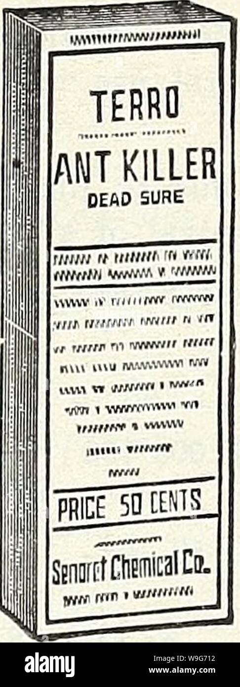 Immagine di archivio da pagina 126 di Currie del giardino della molla annuale. Currie del giardino : annuale Primavera 1931 56th anno curriesgardenann19curr Anno: 1931 ( CURRIE BROTHERS CO. MILWAUKEE, Wisconsin E-Z-BOS VOLARE E STERMINATORE DI INSETTI una combinazione di spray che uccide le mosche, pidocchi, acari e germi sui bovini. Si tratta di fatto di altamente raffinati oli di insetticida che viene garantito a distruggere le mosche e tenerli fuori il vostro magazzino tutto il giorno. Applicare leggermente con una irroratrice; non è necessario bagnare i capelli. Si tratta di un olio in acciaio inox che non scoloriscono o tappetino i capelli. Maneggio e case di pollame spruzzato con E-Z-Bos una volta un wee Foto Stock