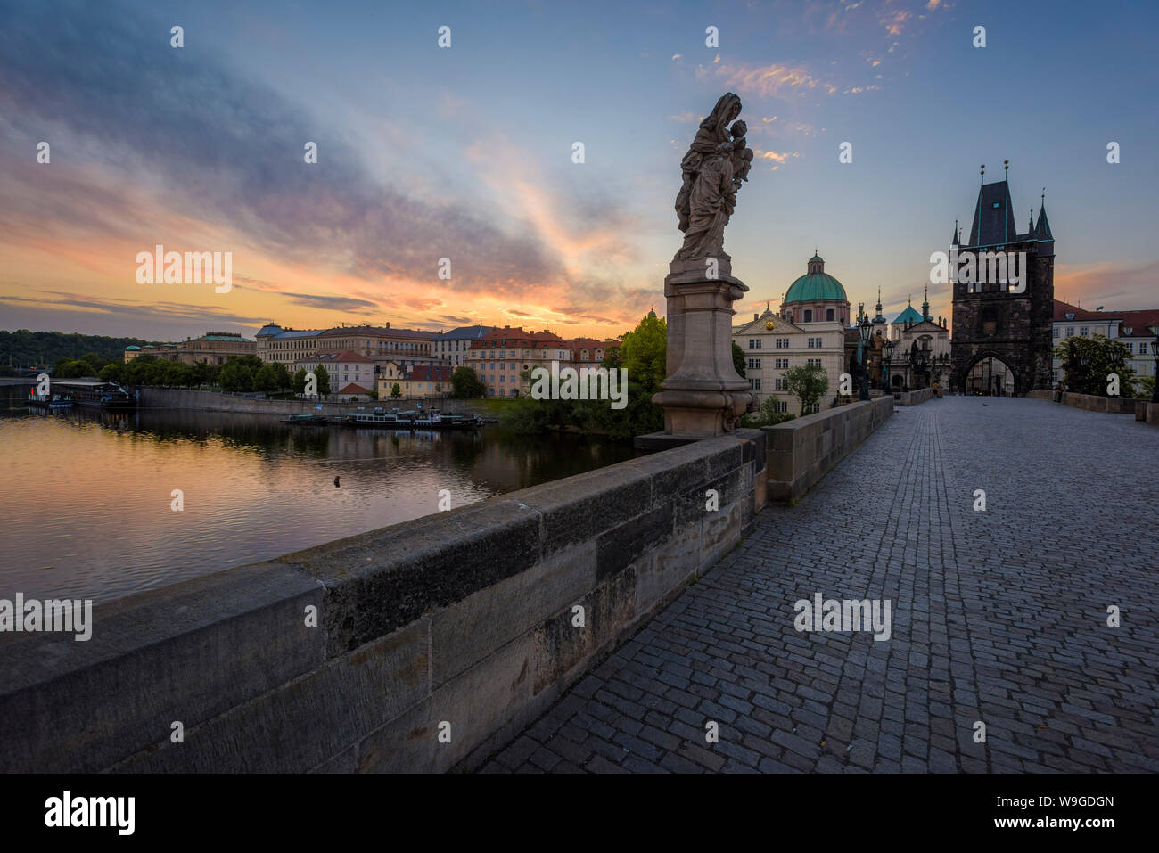 Charles Bridge, Praga, Repubblica Ceca, Europa Foto Stock