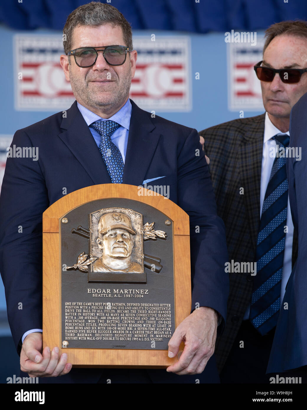 2019 MLB Cooperstown cerimonia di induzione - Mariano Rivera, Roy Halladay, Edgar Martinez, Harold Baines, Lee Smith introdotto nel Baseball Hall of Fame Foto Stock