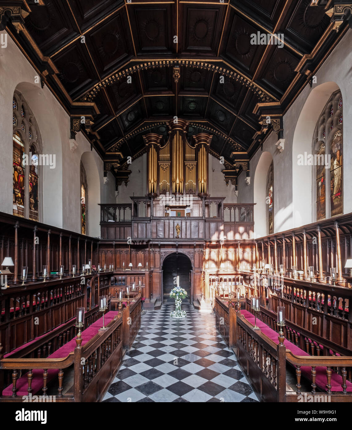 Interno Della Peterhouse Chapel, Cambridge Foto Stock