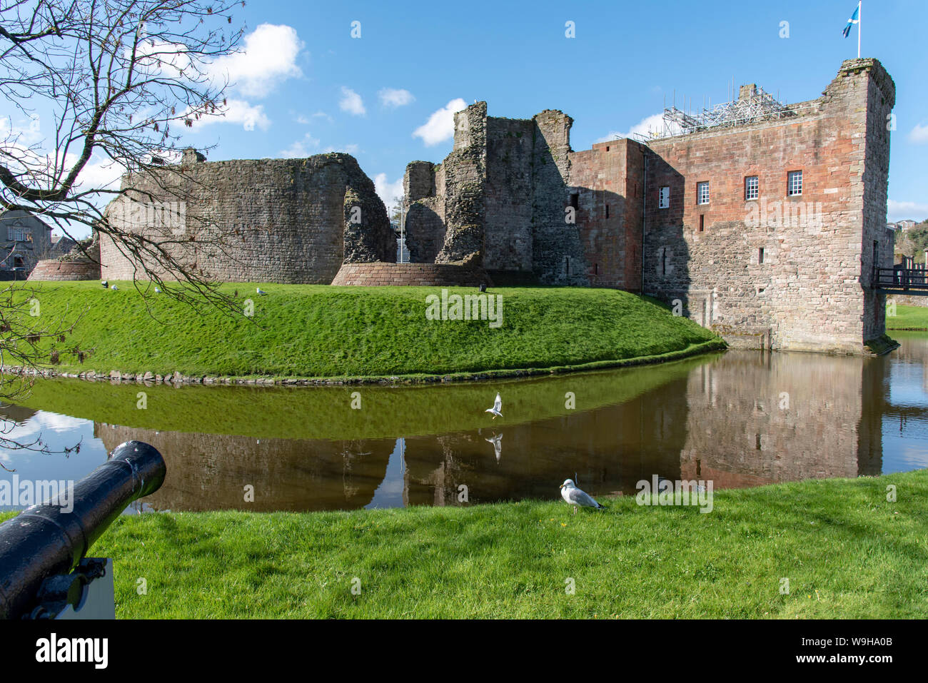 Rothesay storico castello sull'Isle of Bute Foto Stock