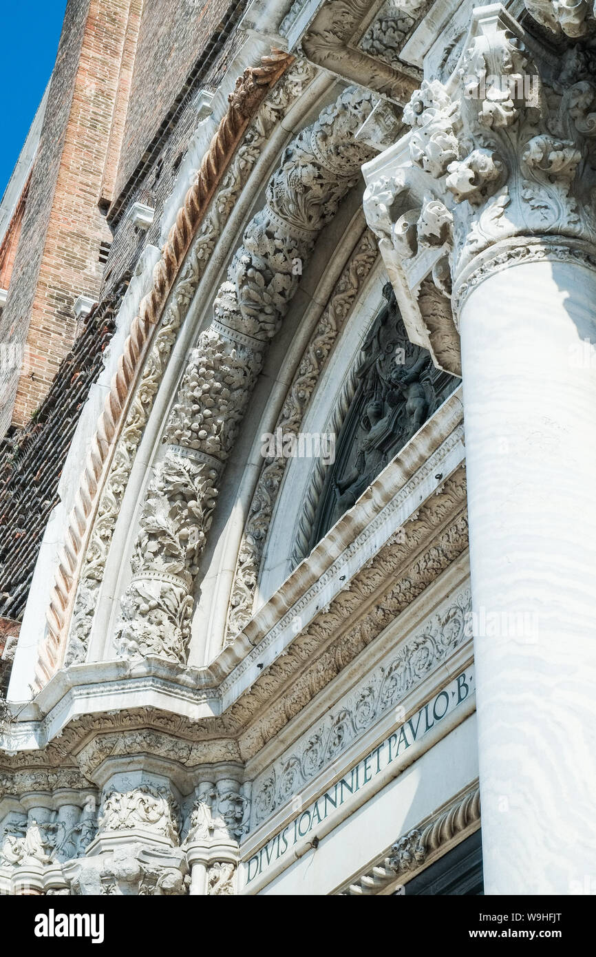 La chiesa dei Santi Giovanni e Paolo, San Zanipolo, Venezia Foto Stock