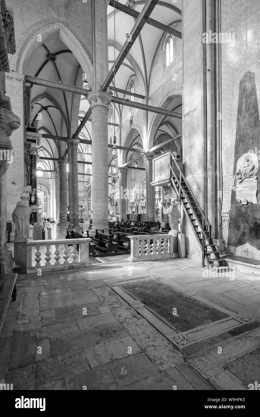La chiesa dei Santi Giovanni e Paolo, San Zanipolo, Venezia Foto Stock
