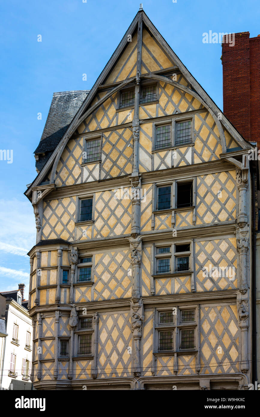 Angers. La casa di Adam a graticcio, , Dipartimento Maine-et-Loire, Pays de la Loire, Francia Foto Stock