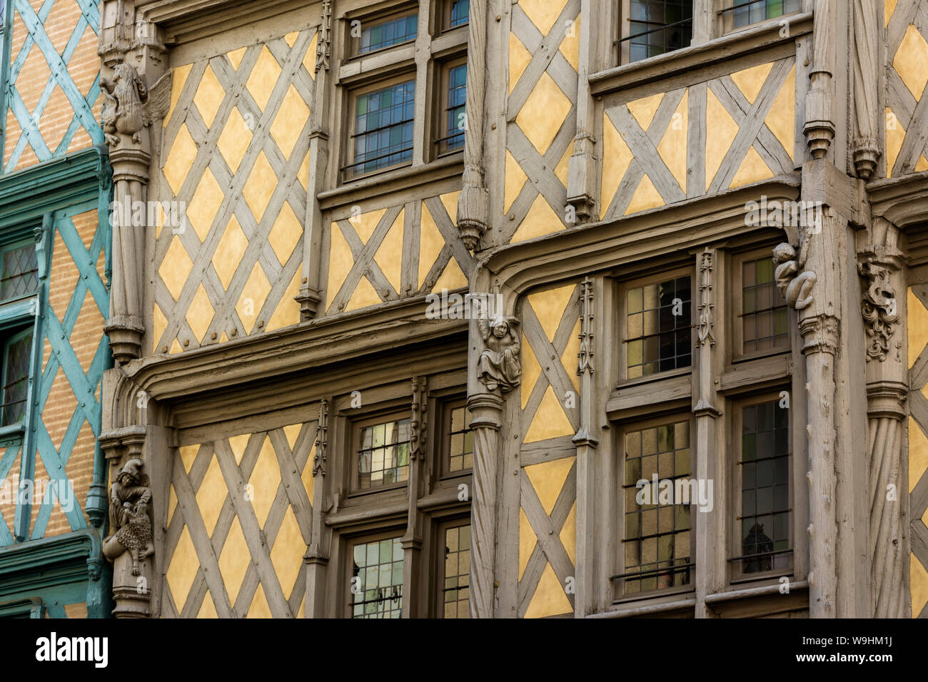 Angers. La casa di Adam a graticcio, , Dipartimento Maine-et-Loire, Pays de la Loire, Francia Foto Stock