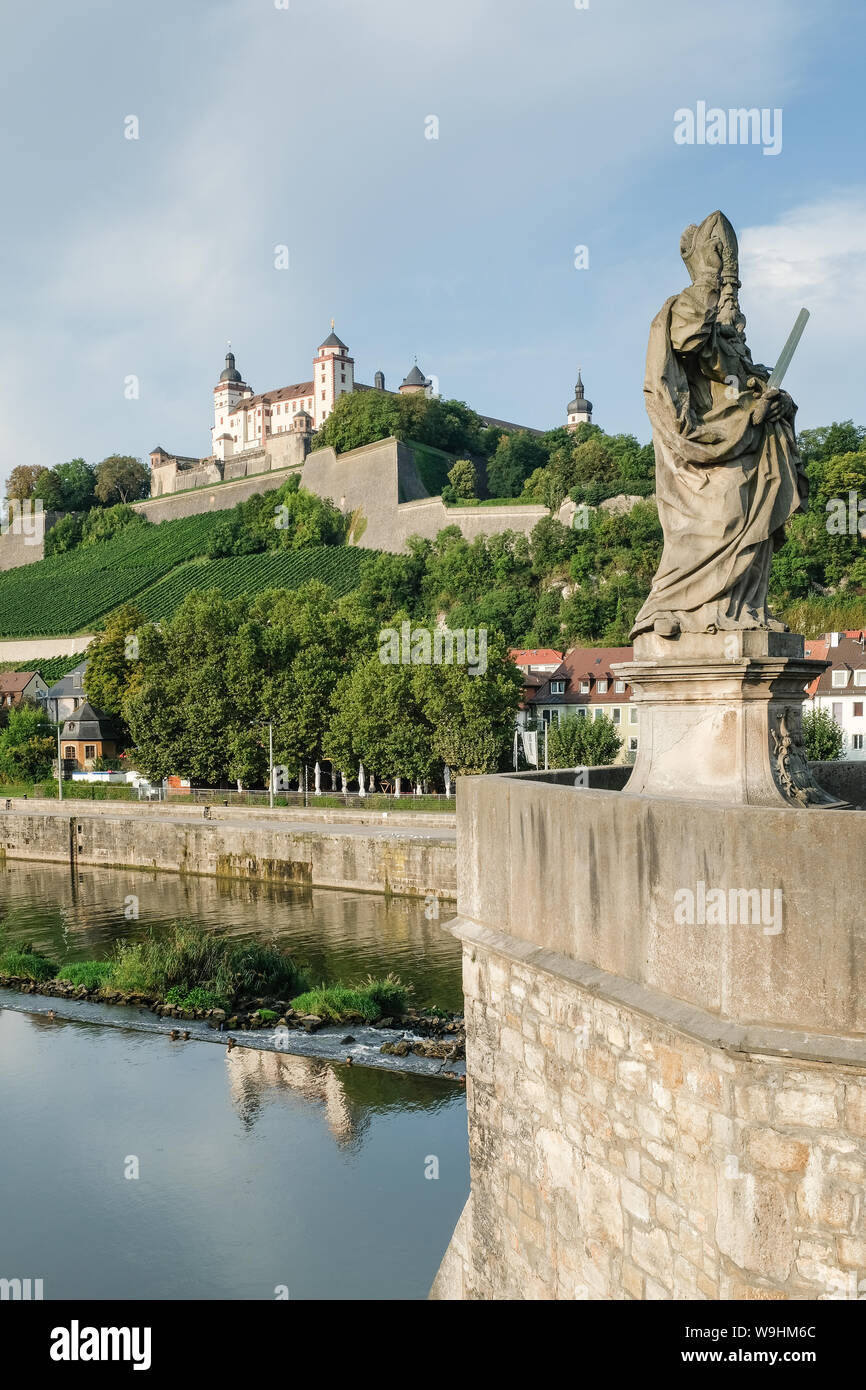 La Fortezza di Marienberg, Würzburg Foto Stock