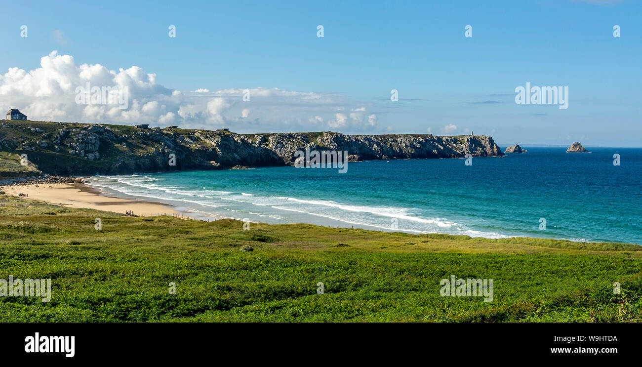 Camaret-sur-Mer. Pen-Hat bay , Crozon penisola. Dipartimento Finisterre. Bretagne. Francia Foto Stock