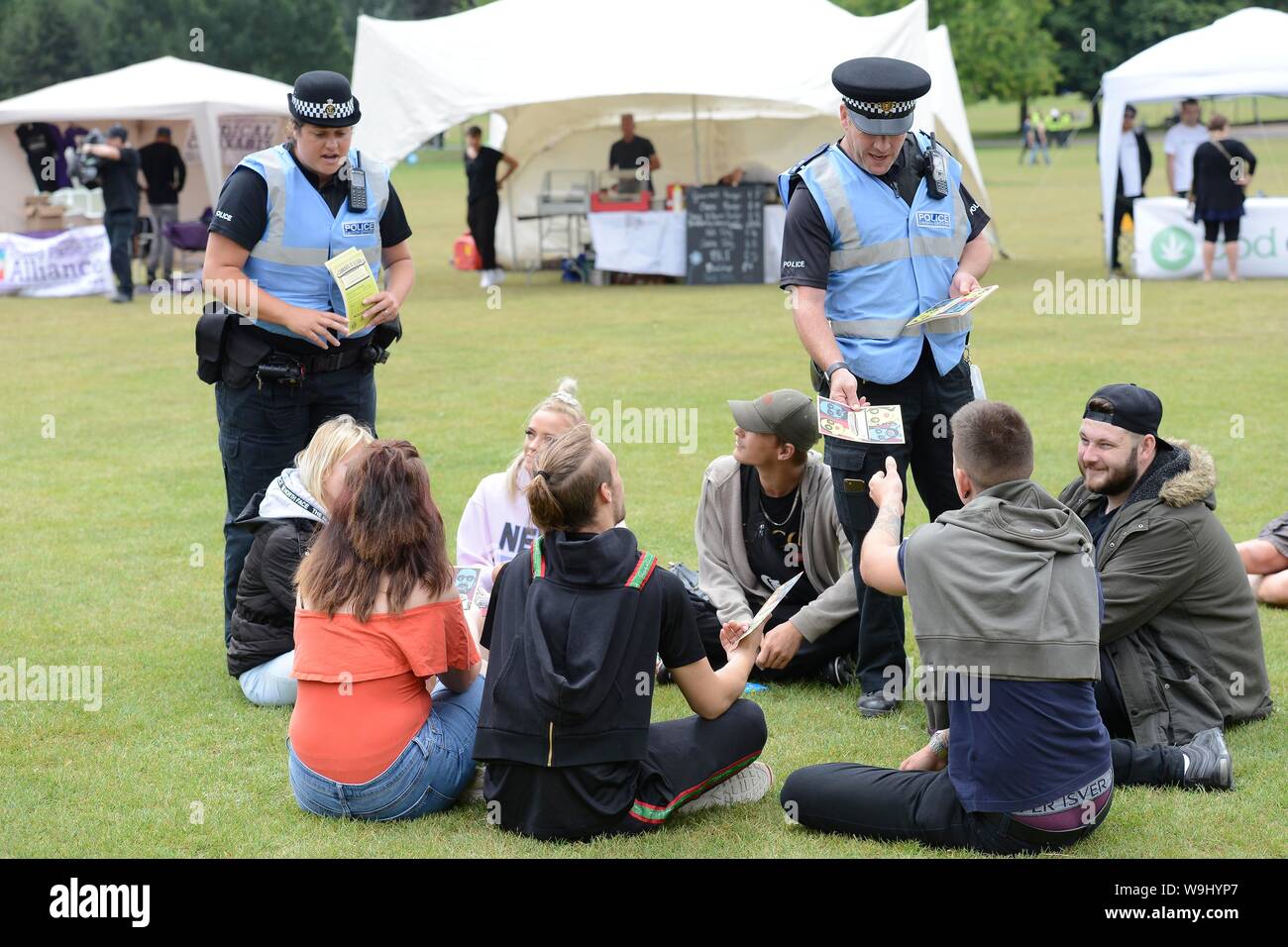 Green Pride 2019 festival di cannabis a Preston Park, Brighton. Foto:Terry Applin Foto Stock
