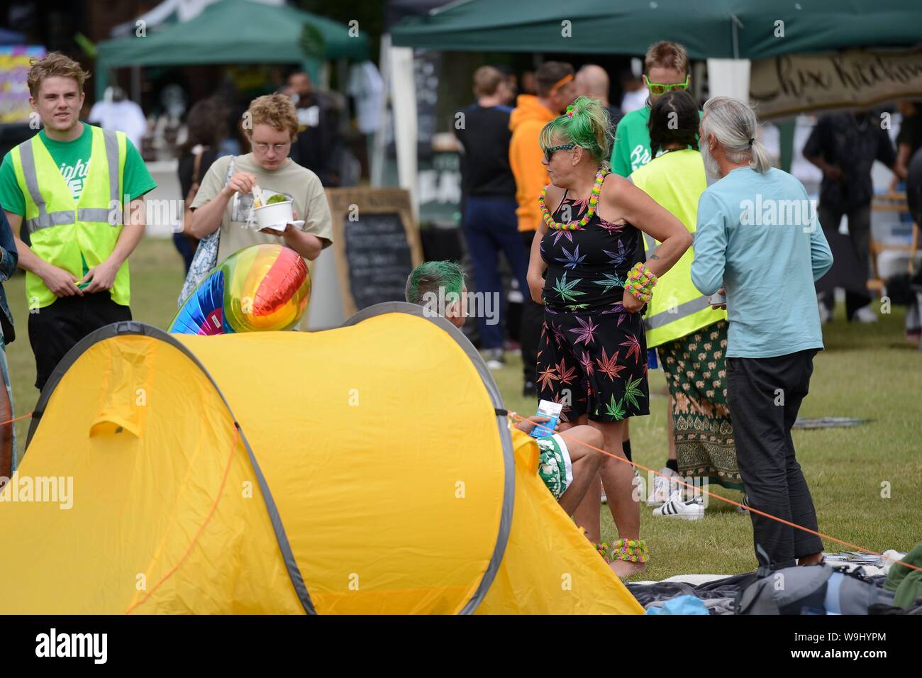 Green Pride 2019 festival di cannabis a Preston Park, Brighton. Foto:Terry Applin Foto Stock
