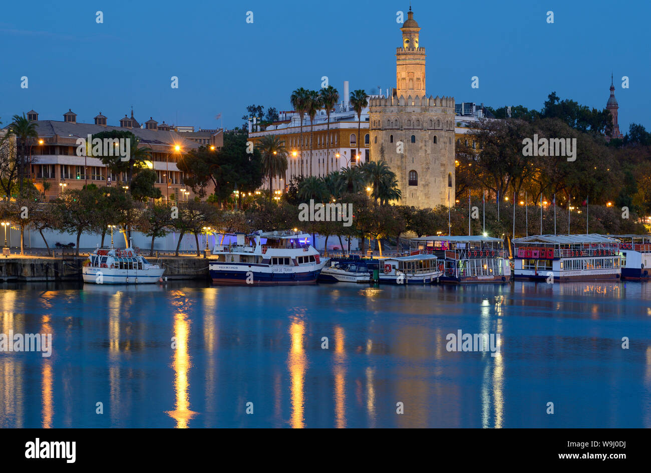 L'Europa, Europeo, Spagna, Spagnolo, Andalusia, Siviglia, il fiume Guadalquivir, 30074270.Caption locale *** Europa, Europeo, Spagna, Spagnolo, Andalusia, Foto Stock