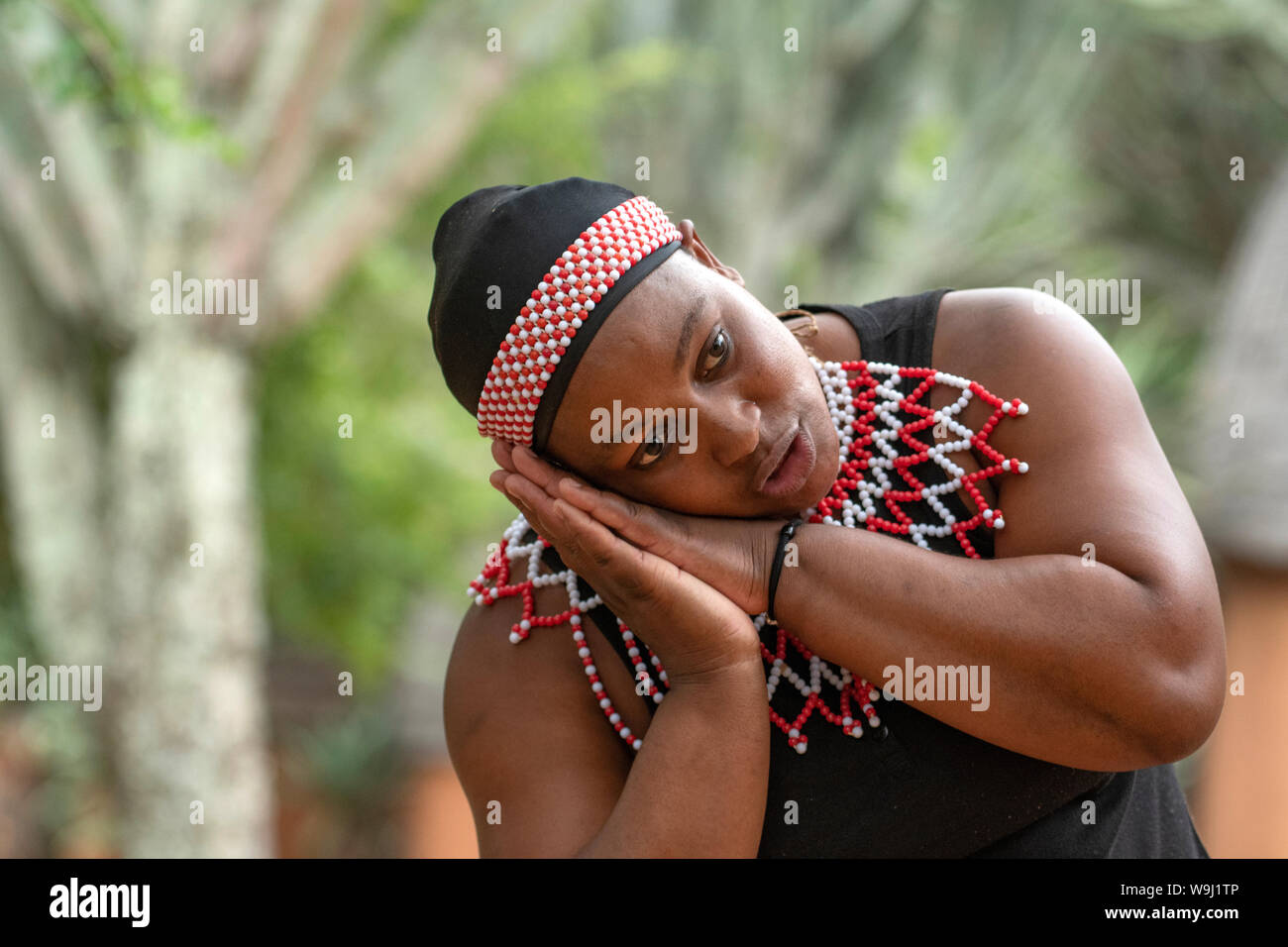 Africa, Sud Africa, Africana, Maputaland , KwaZulu-Natal, Zulu Shakaland Villaggio Culturale, 30074478.Caption locale *** Africa, Sud Africa Foto Stock