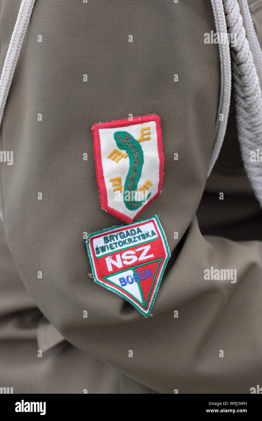 Unità di Polonia marcature del WW2 NSZ polacco combattenti della resistenza mostra loro Lizard emblema Foto Stock