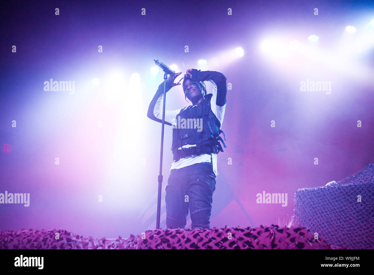 ***FILE FOTO*** A$AP Rocky trovato colpevole di assalto in Svezia ma non serviranno alla detenzione in carcere. DETROIT, MI - 3 ottobre: A$AP Rocky in concerto a Saint Andrews Hall di Detroit, Michigan. Il 3 ottobre 2012. © Joe gall/MediaPunch Inc. Foto Stock