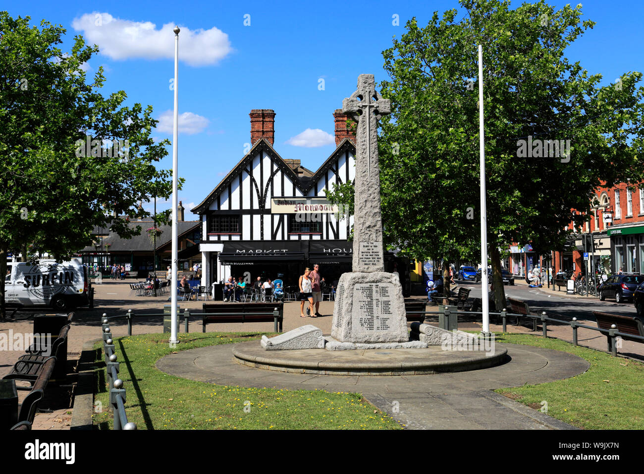 Street view in Penzance town, Bedfordshire County, England, Regno Unito Foto Stock