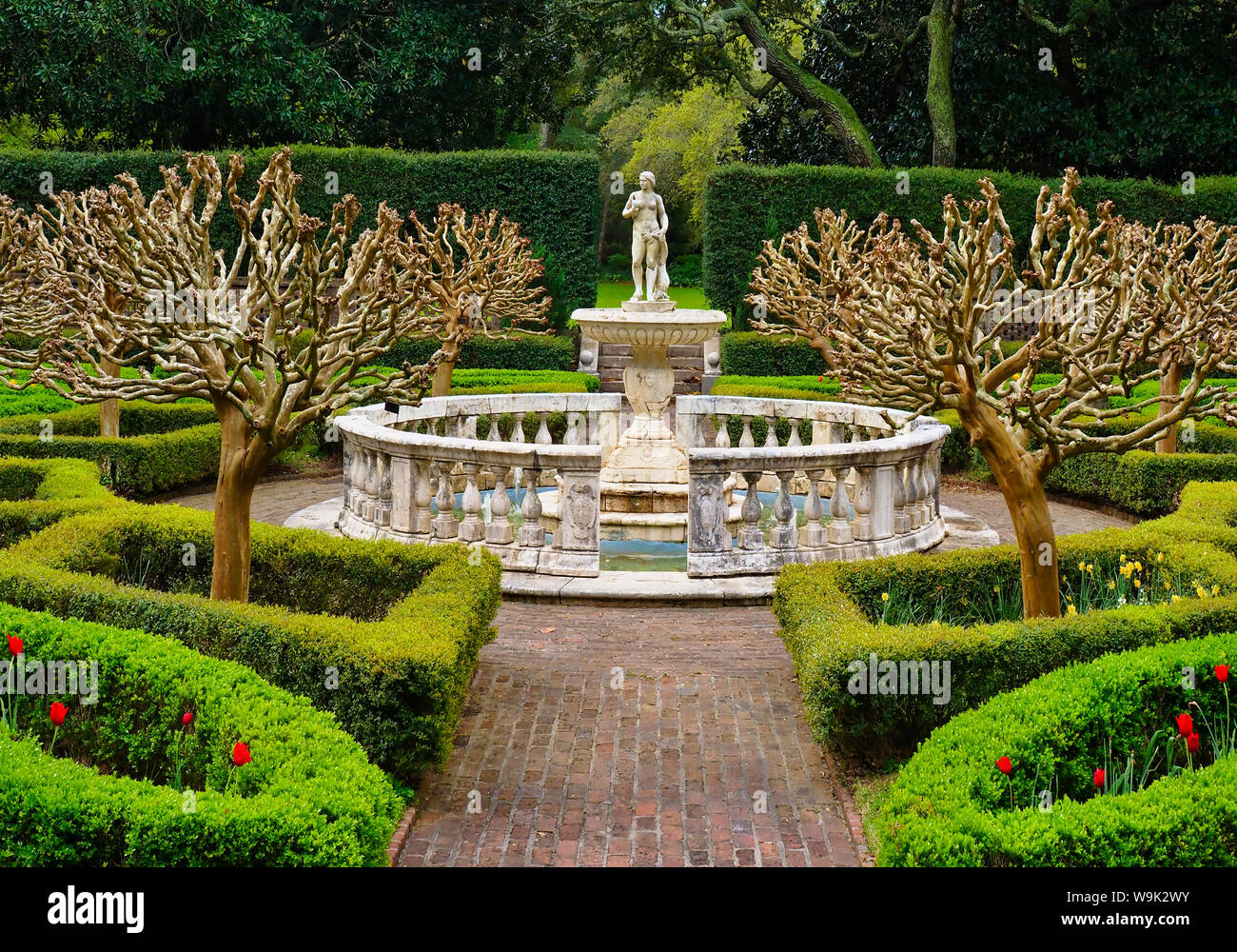 Elizabethan Gardens, Manteo, Isola Roanoke, North Carolina, STATI UNITI D'AMERICA Foto Stock